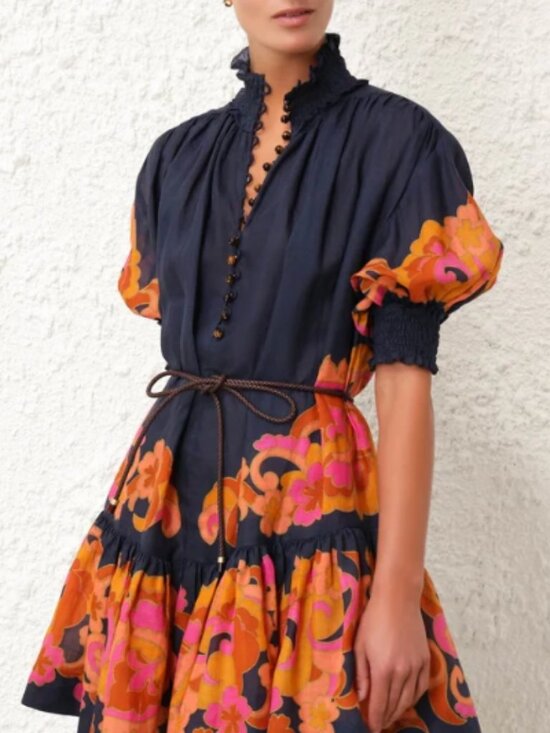 Anthropologie Dresses & Skirts - Acadian Belted Lantern Dress